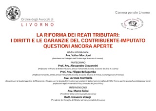 Congresso Ordine degli Avvocati di Livorno – 28 ottobre 2016 – Palazzo Pancaldi – Livorno