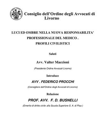 Congresso dell'Ordine degli Avvocati di Livorno – 28 Aprile 2017 – Palazzo Pancaldi – Livorno