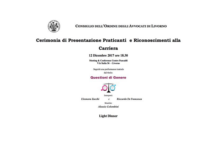 Cerimonia di Presentazione Praticanti e Riconoscimenti alla Carriera – Palazzo Pancaldi – Livorno