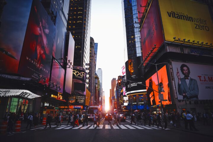 Pubblicità Dinamica di E20 a Times Square (NY)